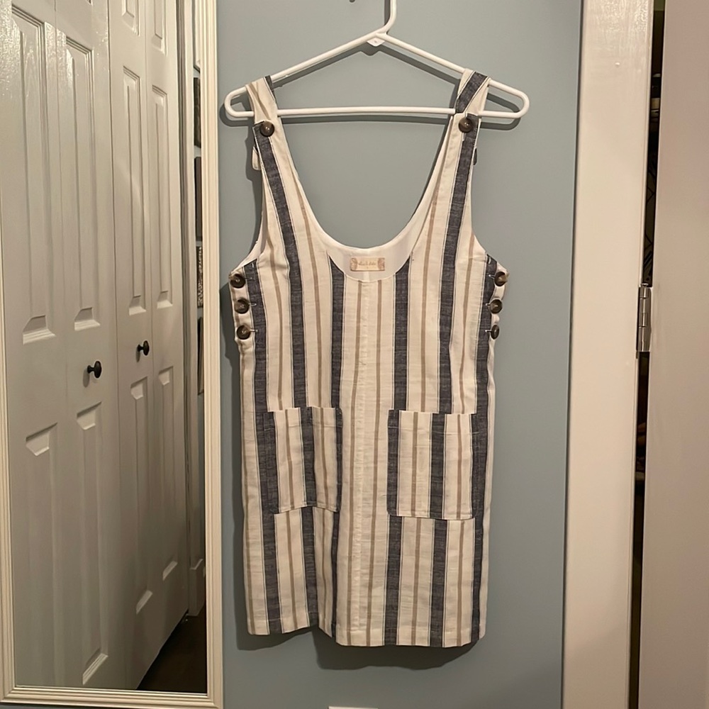 Altrd state striped overall dress